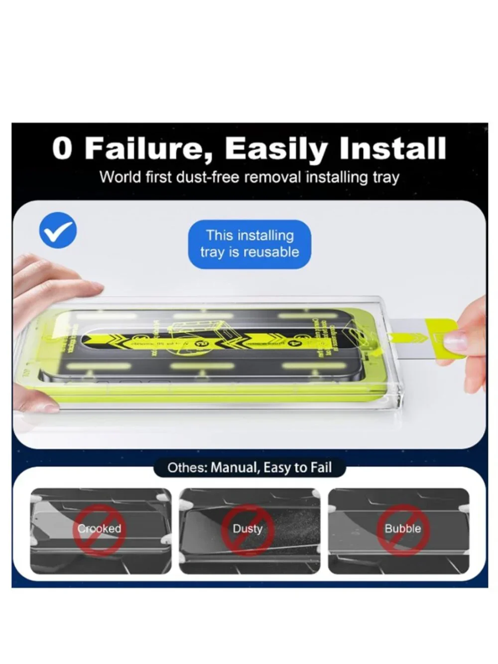 2/$20 💥🆕 WSKEN  iPhone 14 Pro Max 2 Pack Full Coverage Screen Protector | 7366